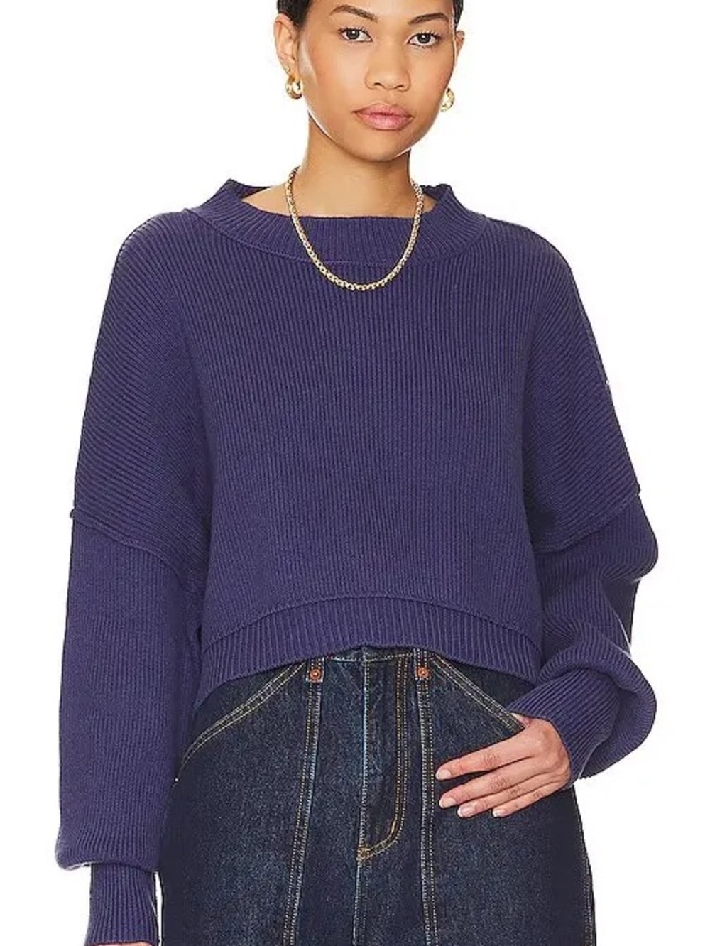 Free People Easy Street Crop Sweater